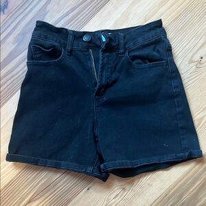 Women's Black Denim Shorts